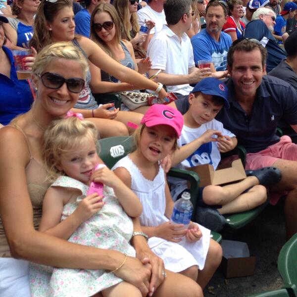 Kendra and her beautiful family at a Cubs game - Go Cubs!!